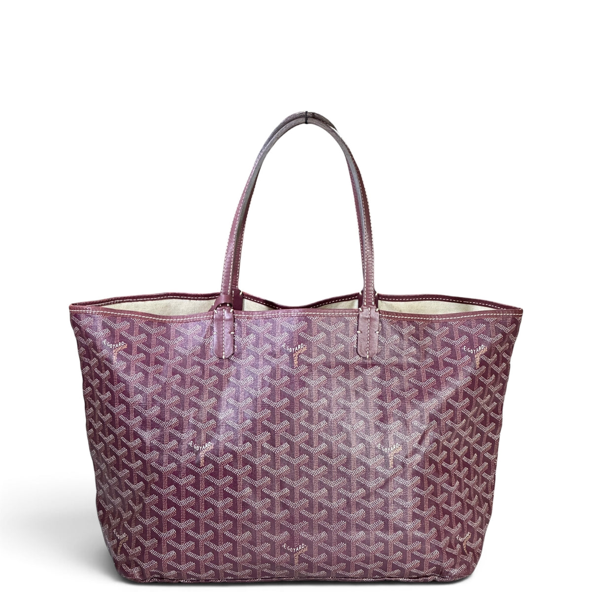 Goyard St Louis PM Burgundy Goyardine Tote Bag