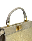 Fendi Stingray Peekaboo ISeeU Petite Bag Beige Leather