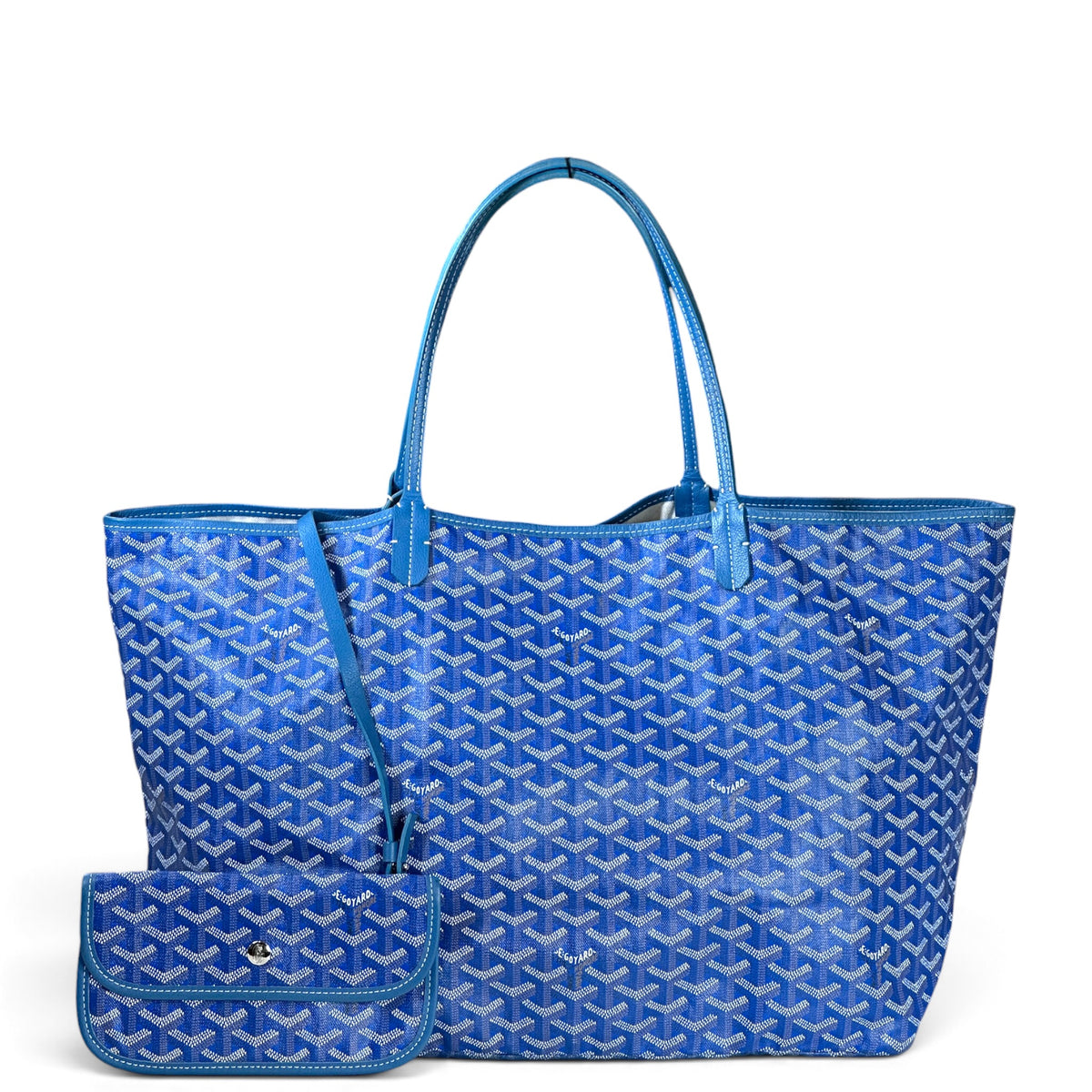 Goyard St Louis PM blue Goyardine Tote Bag
