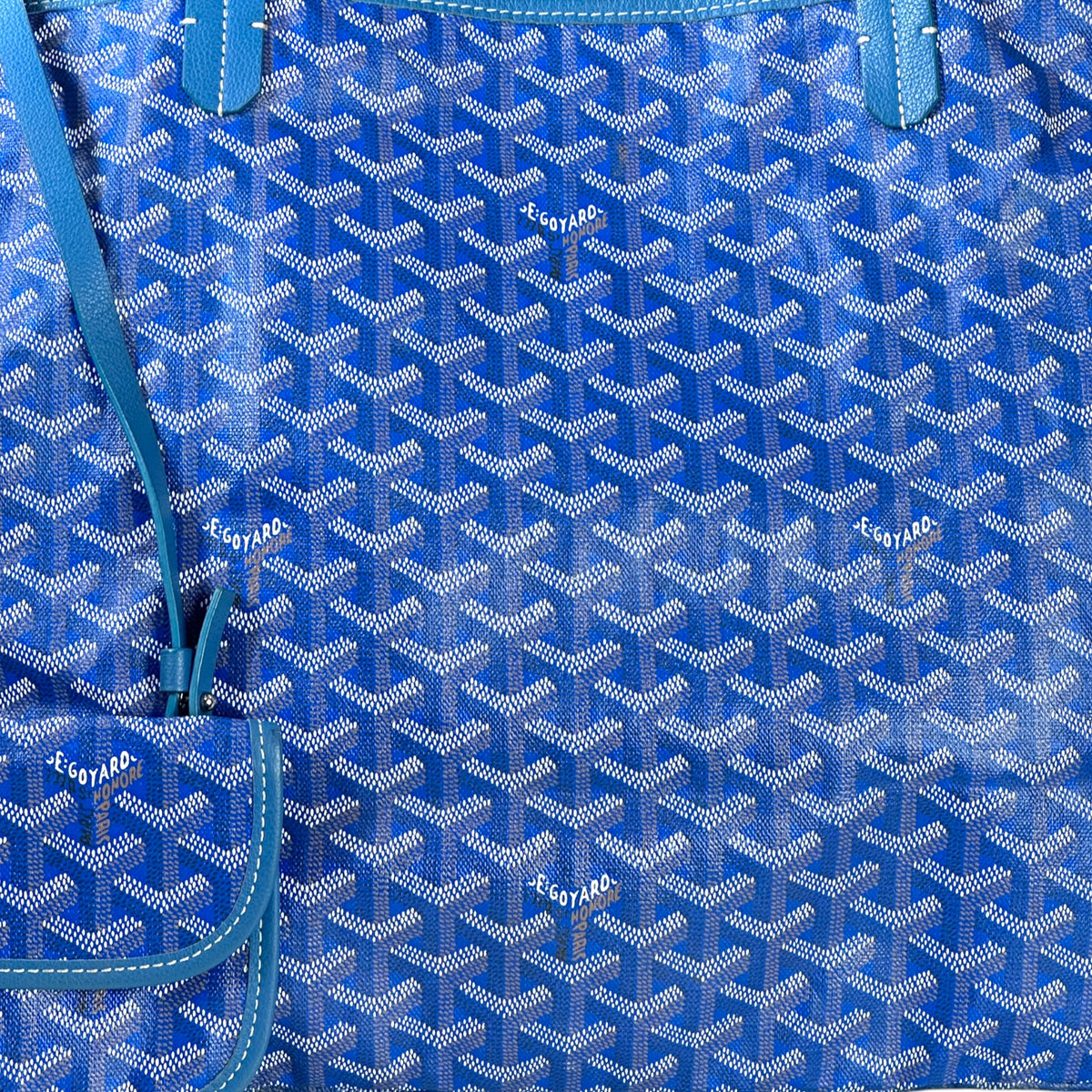 Goyard St Louis PM blue Goyardine Tote Bag