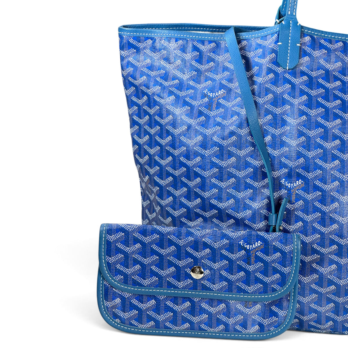 Goyard St Louis PM blue Goyardine Tote Bag
