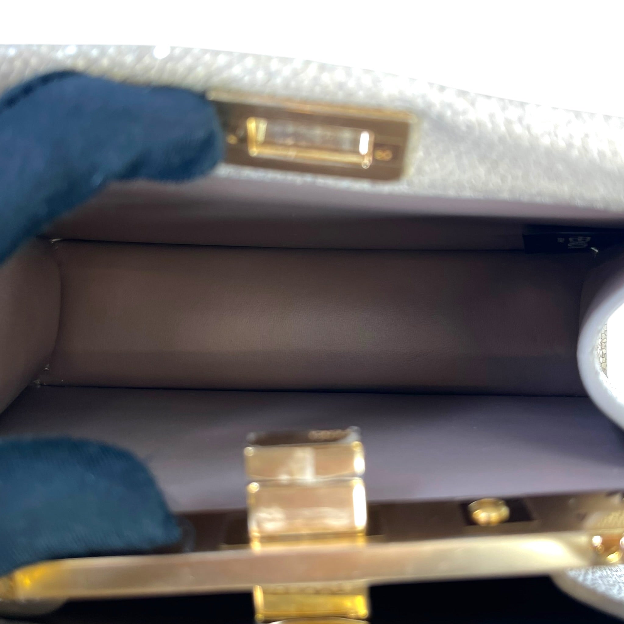 Fendi Peekaboo ISeeU Petite Bag Beige Stingray Leather