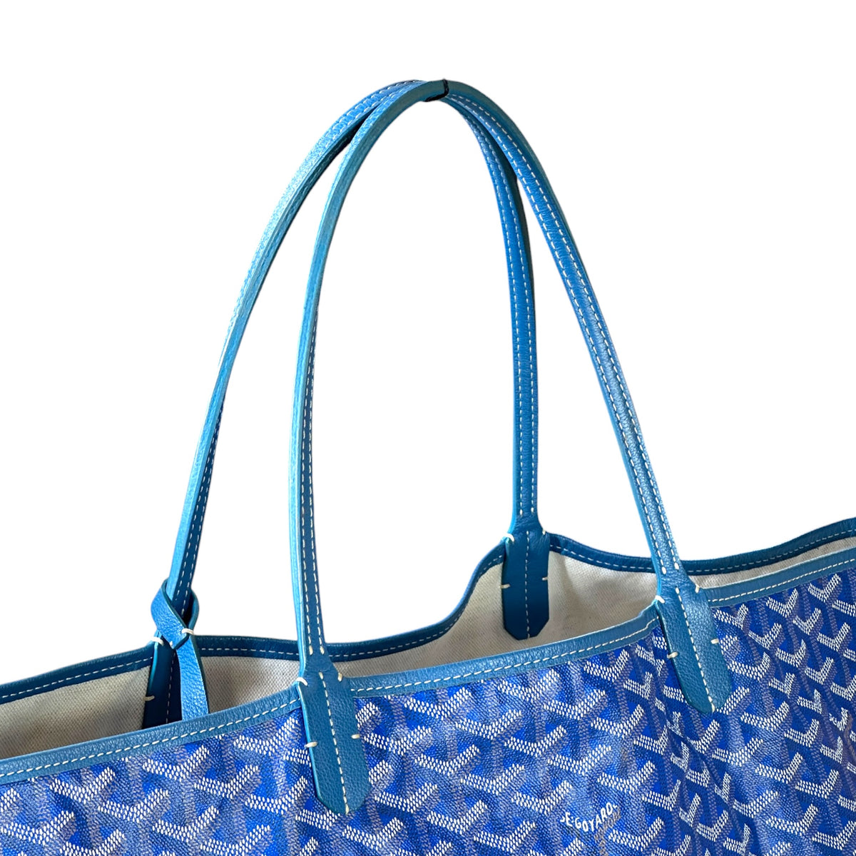 Goyard St Louis PM blue Goyardine Tote Bag