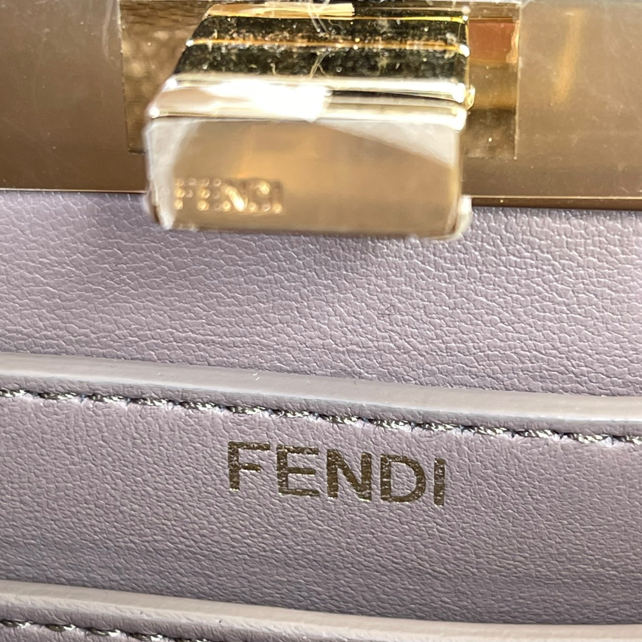 Fendi Peekaboo ISeeU Petite Bag Beige Stingray Leather