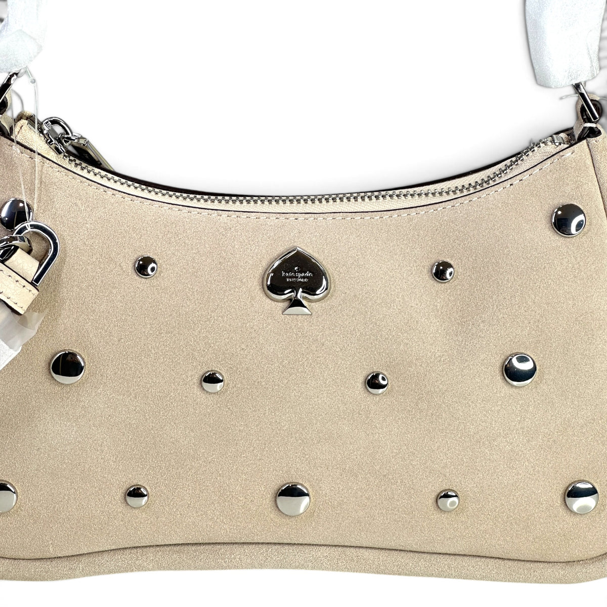 Kate Spade Kayla Beige Suede Small Shoulder Bag