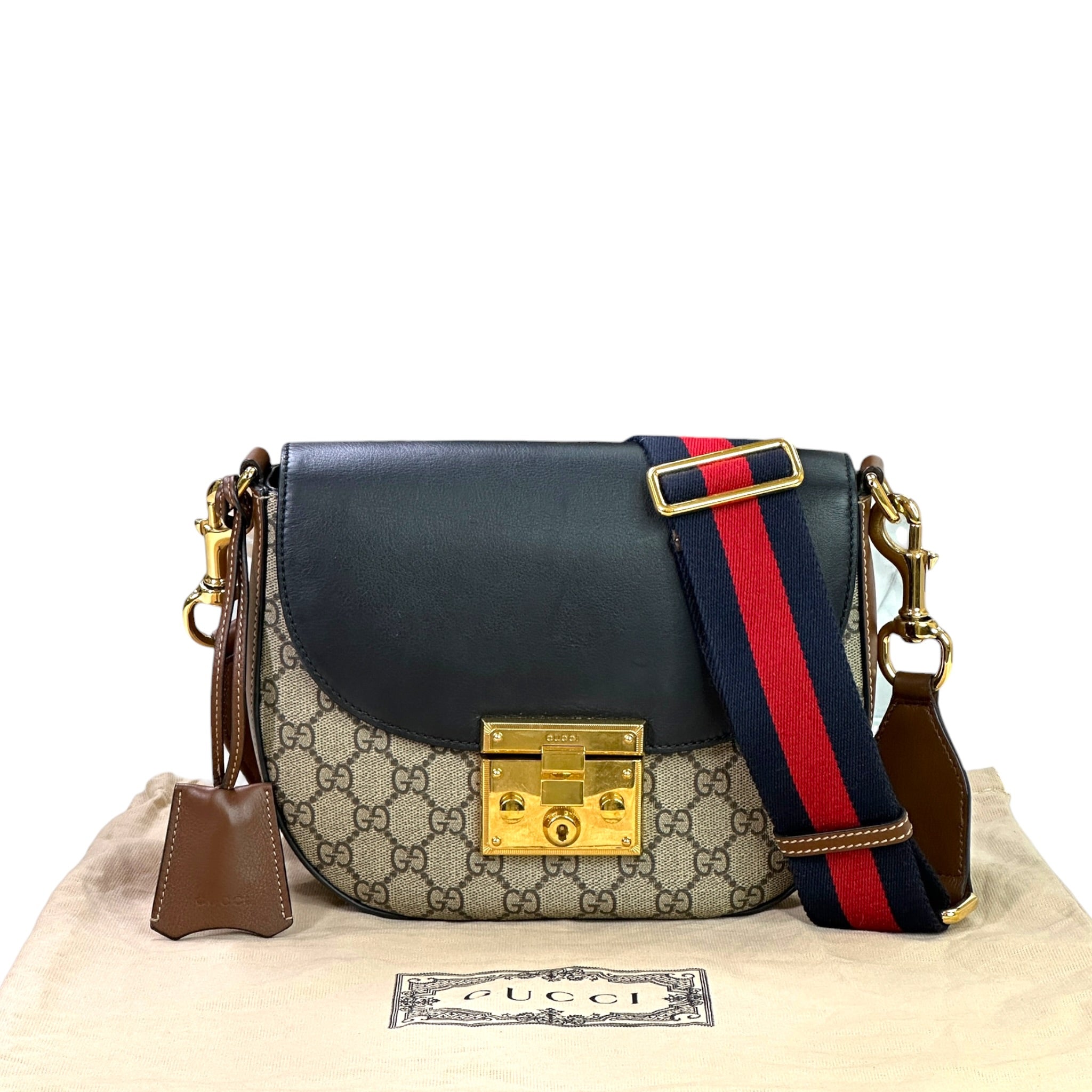 Gucci Padlock Shoulder Bag GG Supreme Canvas
