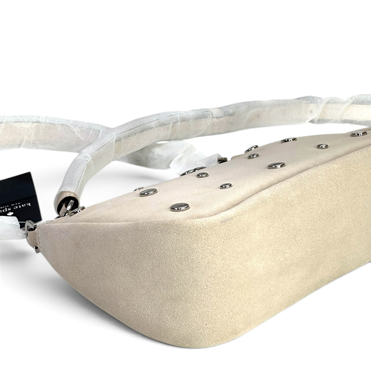 Kate Spade Kayla Beige Suede Small Shoulder Bag