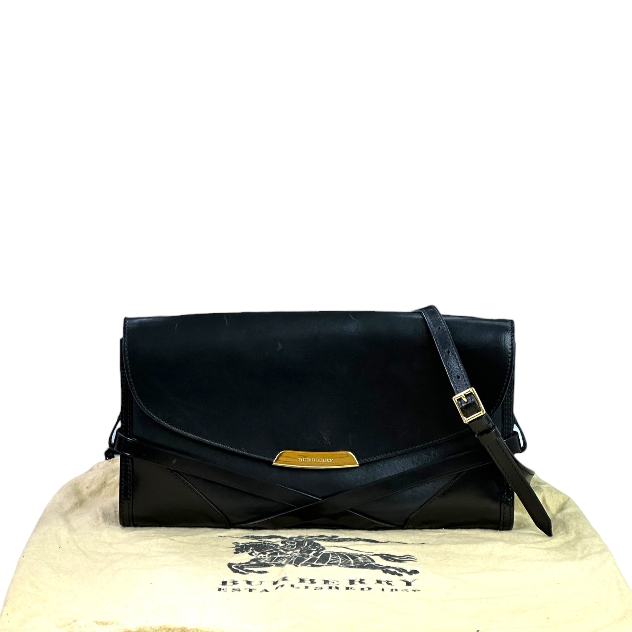 Burberry Katherine Crossbody Bag Black Leather