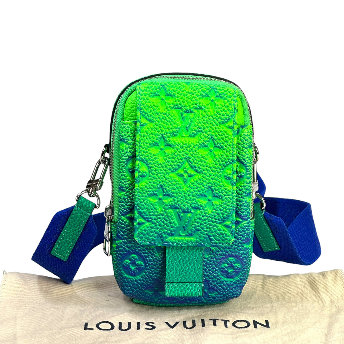 Louis Vuitton Double Illusion Green- Blue Crossbody Pouch