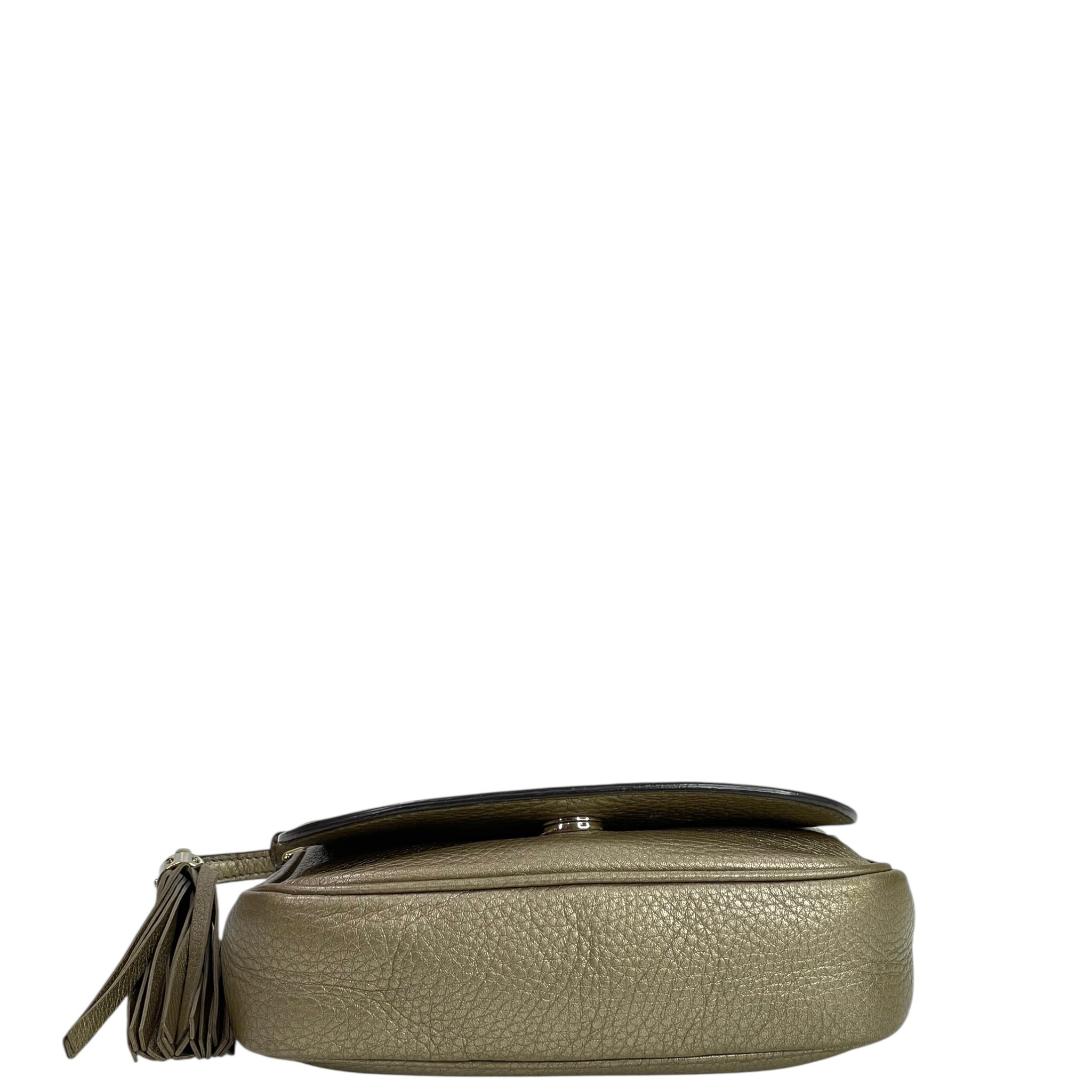 Gucci Soho Chain Crossbody Bag Metallic Gold Leather