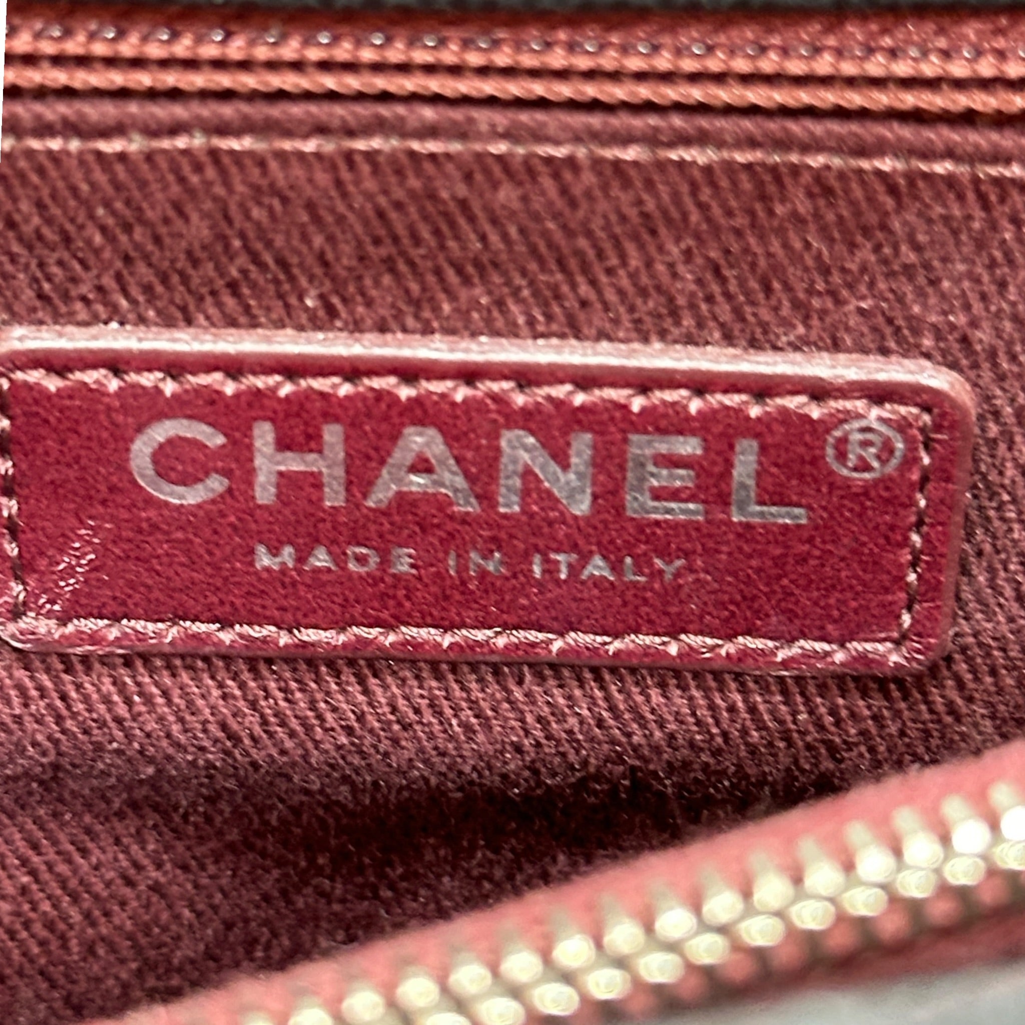 Chanel coc top handle chevron quilted caiviar leather bag