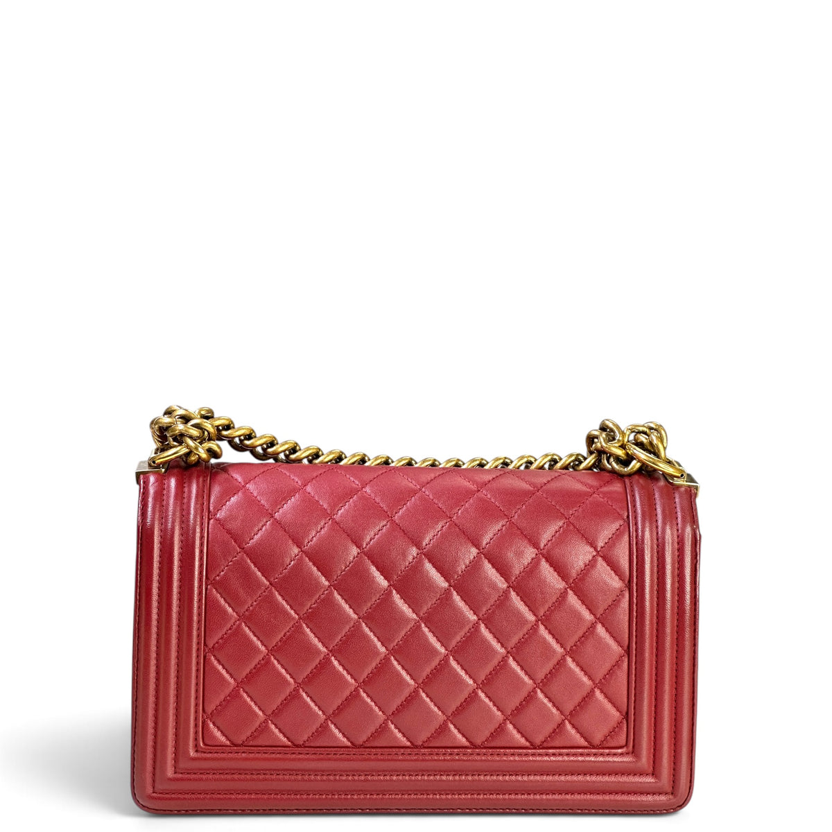 Chanel Boy Flap Burgundy Quilted Leather Shoulder Bag