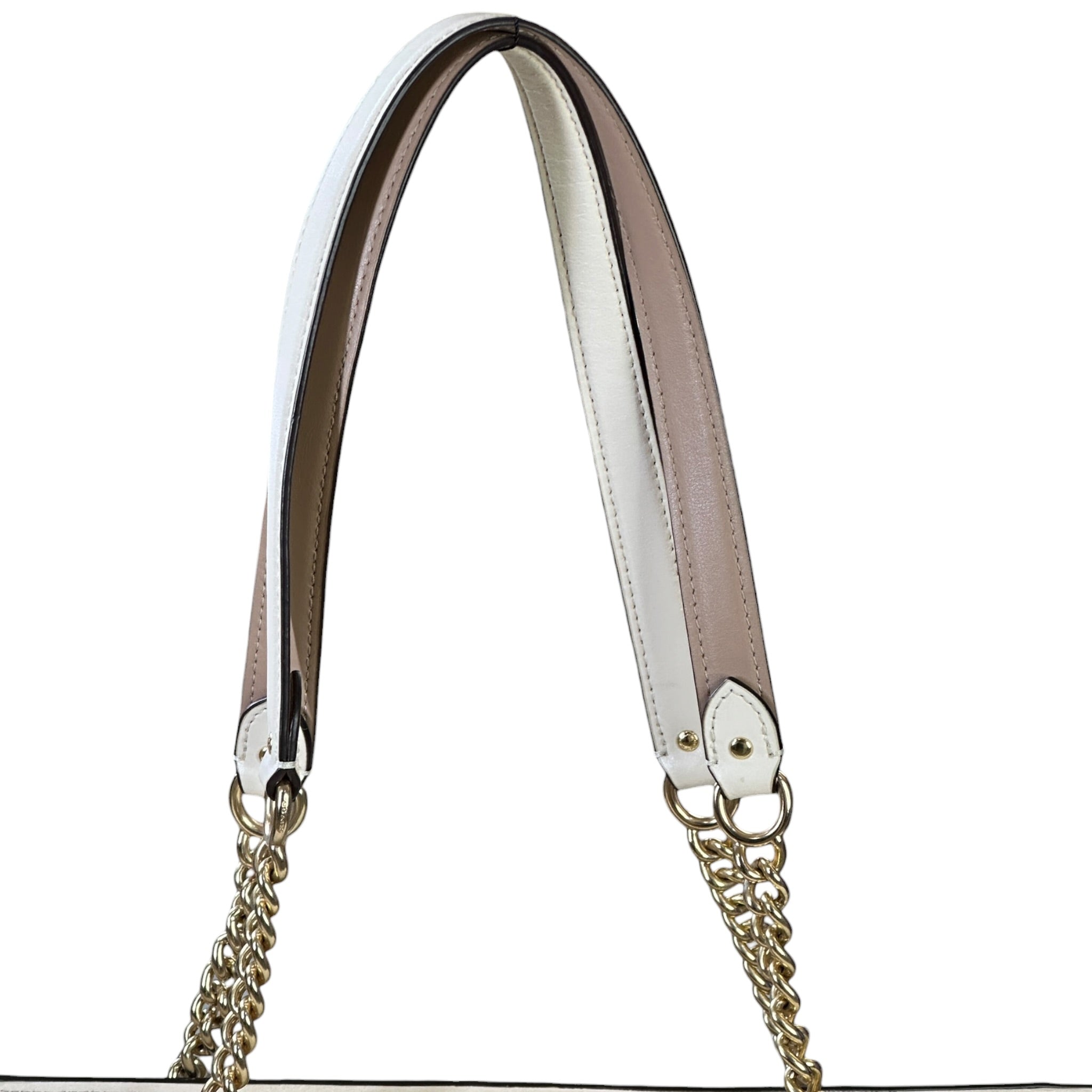 Coach Cammie Chain Tote Beige Signature Canvas