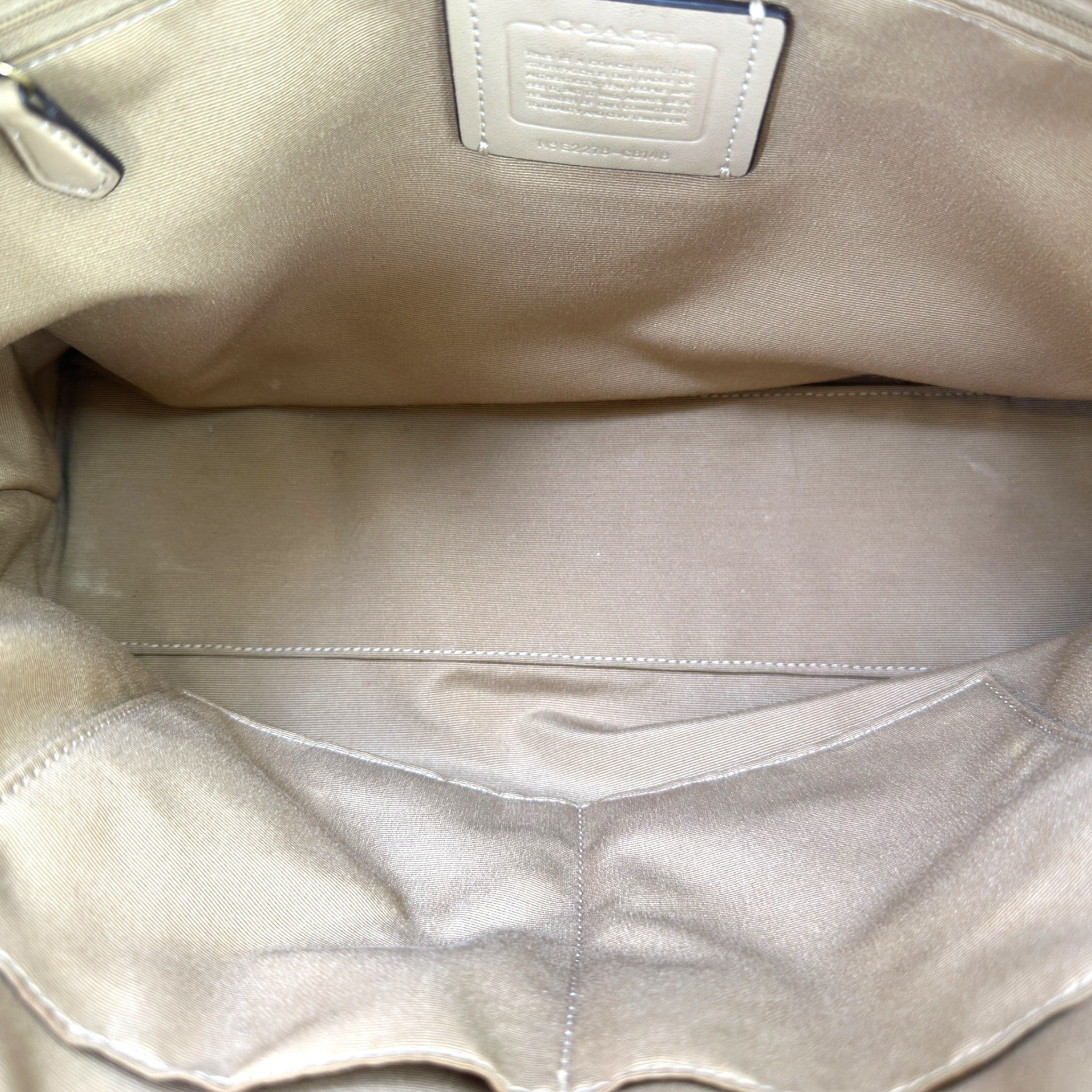 Coach Cammie Chain Tote Beige Signature Canvas