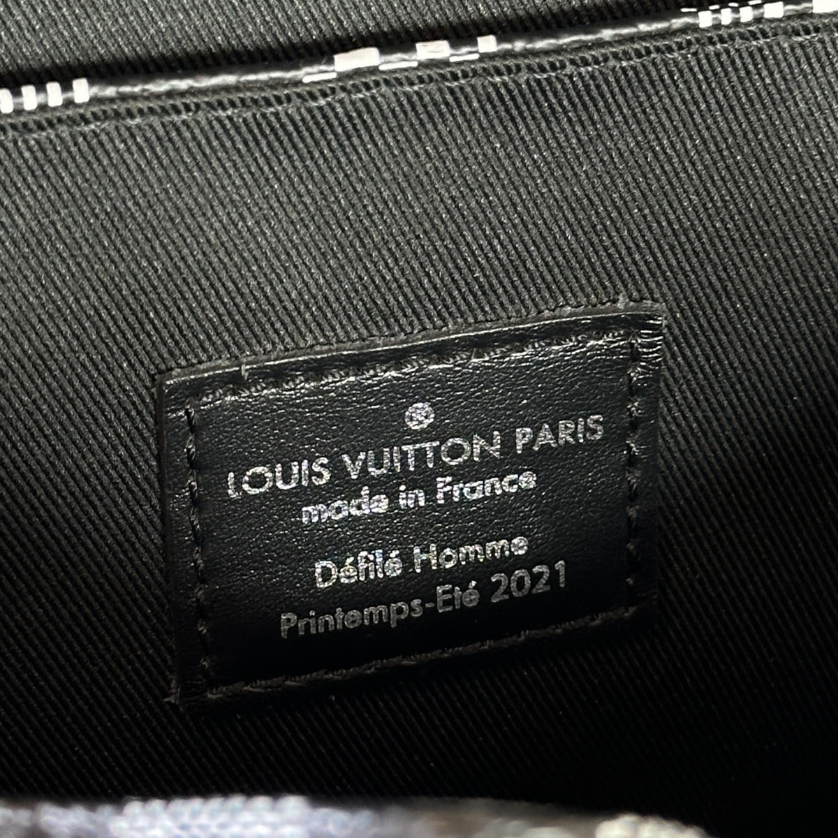 LV Christopher Black-White Leather Backpack