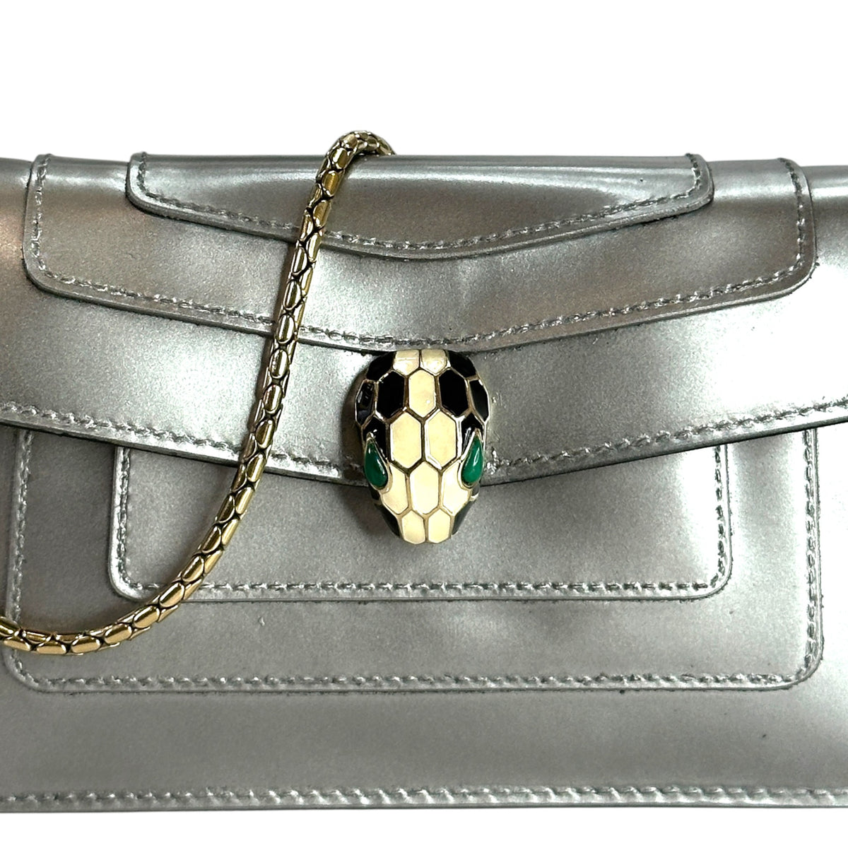 Bvlgari serpentine forever mettalic bronze mini shoulder bag