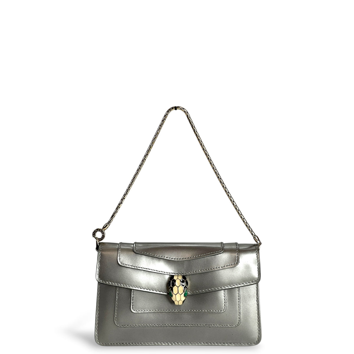 Bvlgari serpentine forever mettalic bronze mini shoulder bag