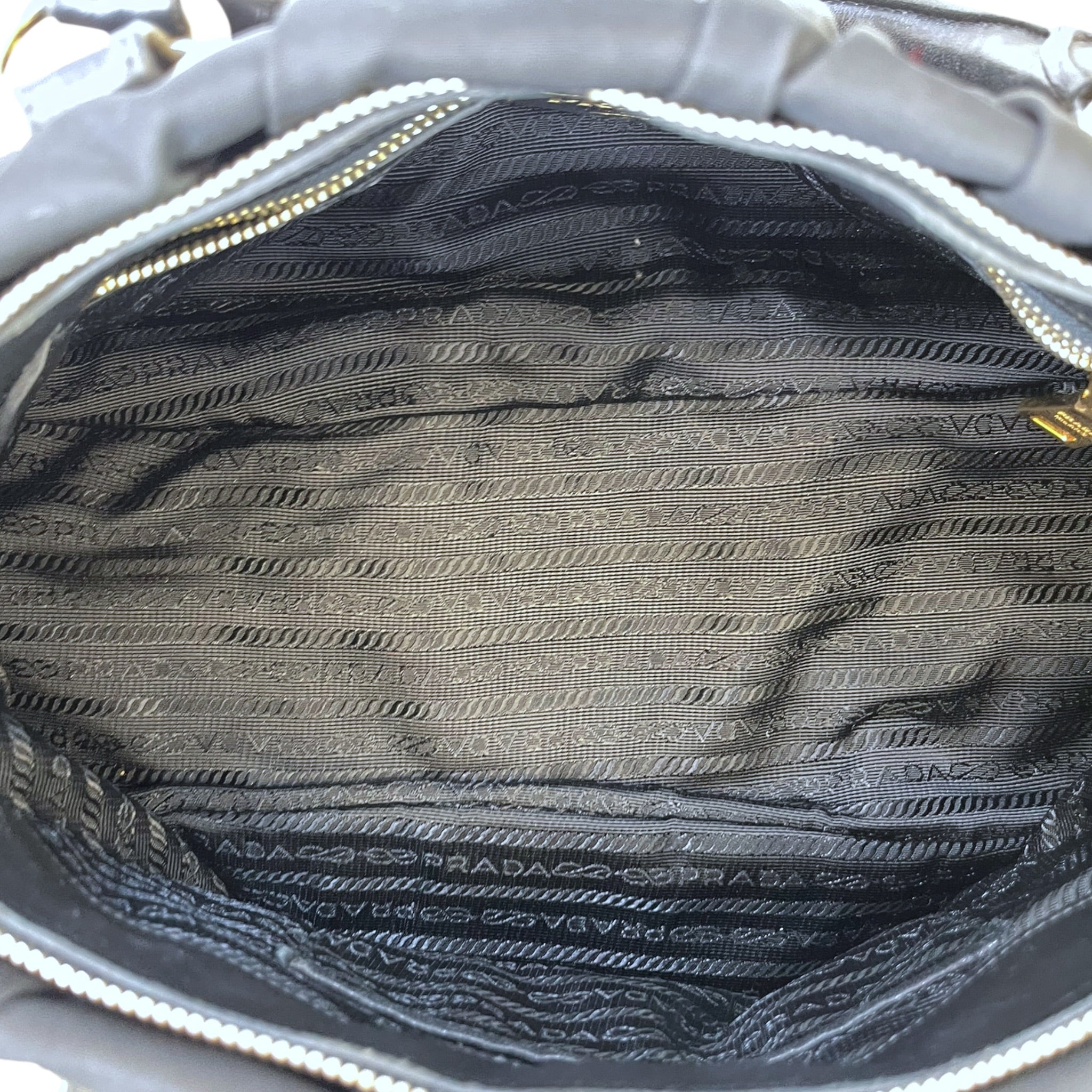 Prada Tessuto Gaufre Satchel Black Nylon Bag