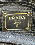 Prada Tessuto Gaufre Satchel Black Nylon Bag