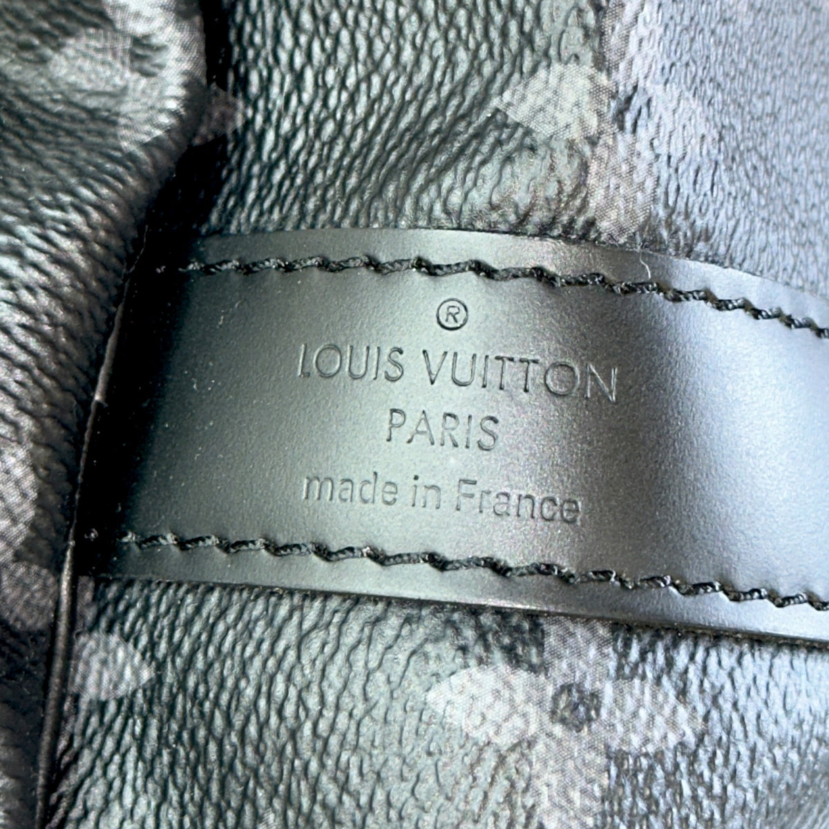 Louis Vuitton Keepall 45 Black Canvas Leather Bag