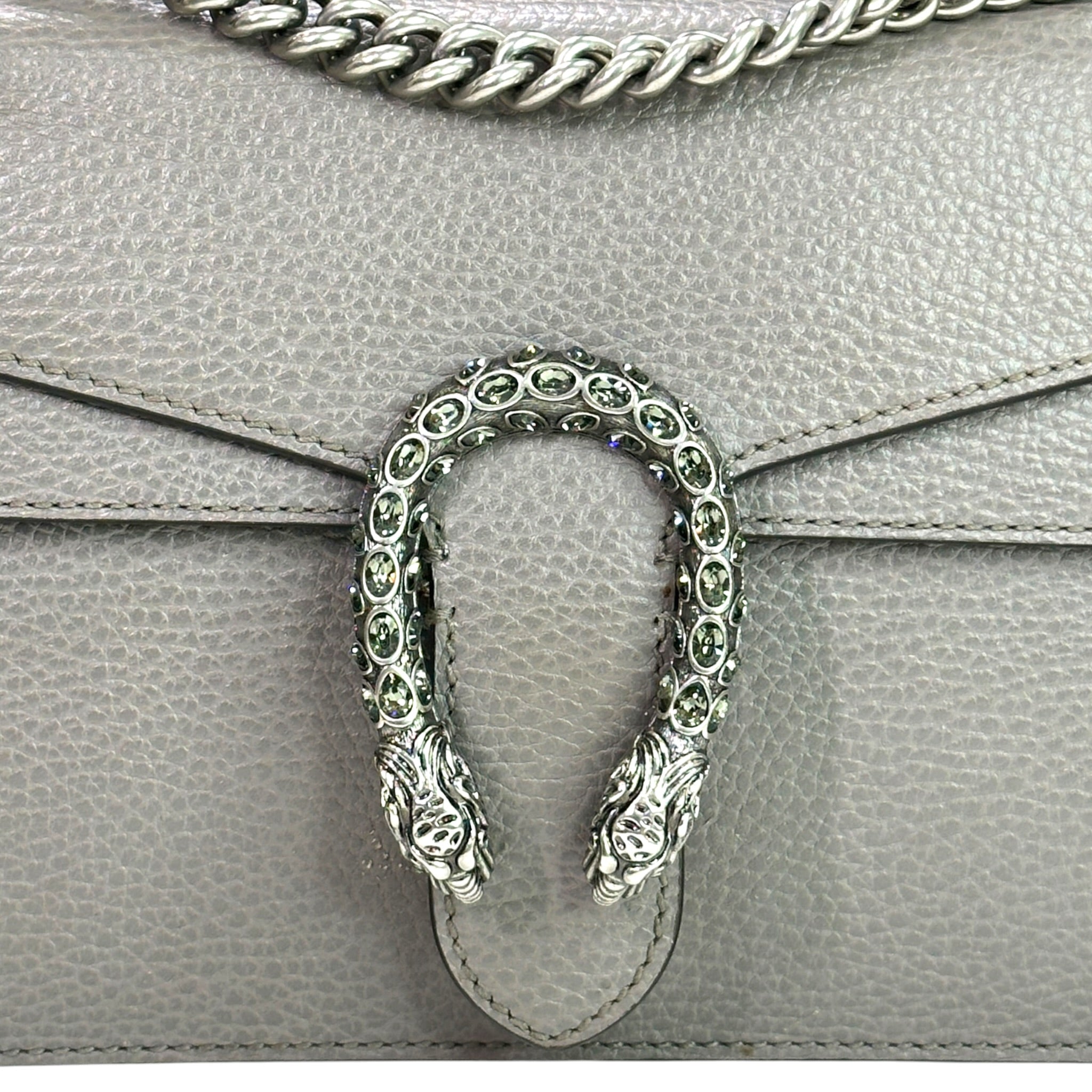 Gucci Dionysus Mini Grey Textured Leather Bag
