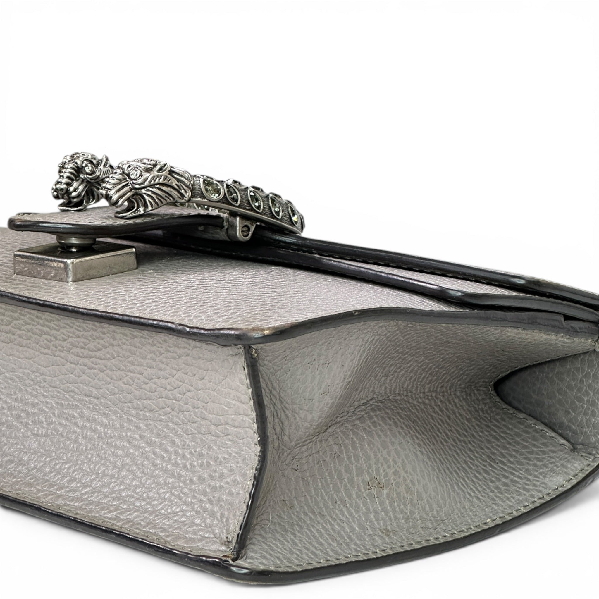 Gucci Dionysus Mini Grey Textured Leather Bag