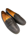 Tod's Black Leather Gommino Penny Slip On Loafers EU 39