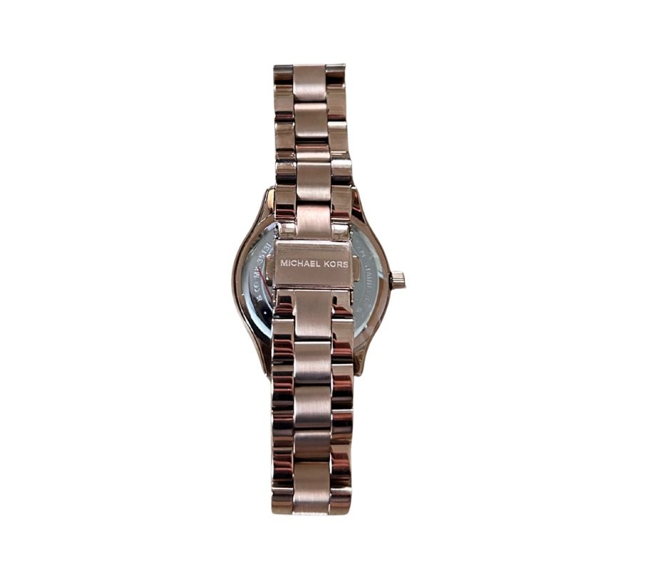 Michael Kors Slim Runway Rose Gold Stainless Steel Strap 3513 Mini Analog Watch