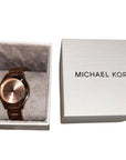 Michael Kors Slim Runway Rose Gold Stainless Steel Strap 3513 Mini Analog Watch