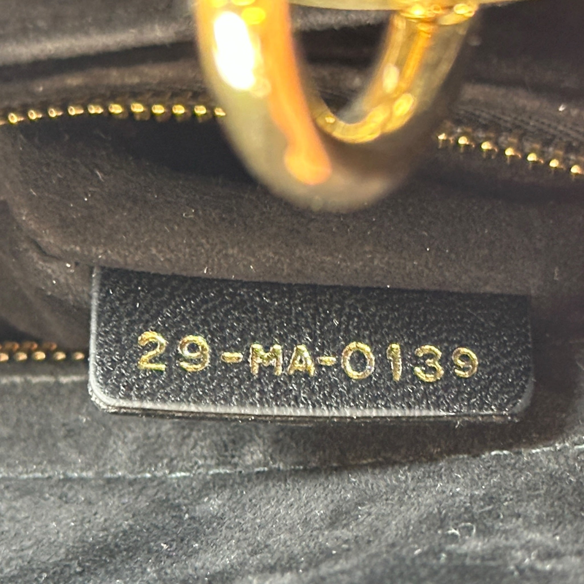 Christian Dior Black Cannage Satin Small Lady Dior ABC Dior