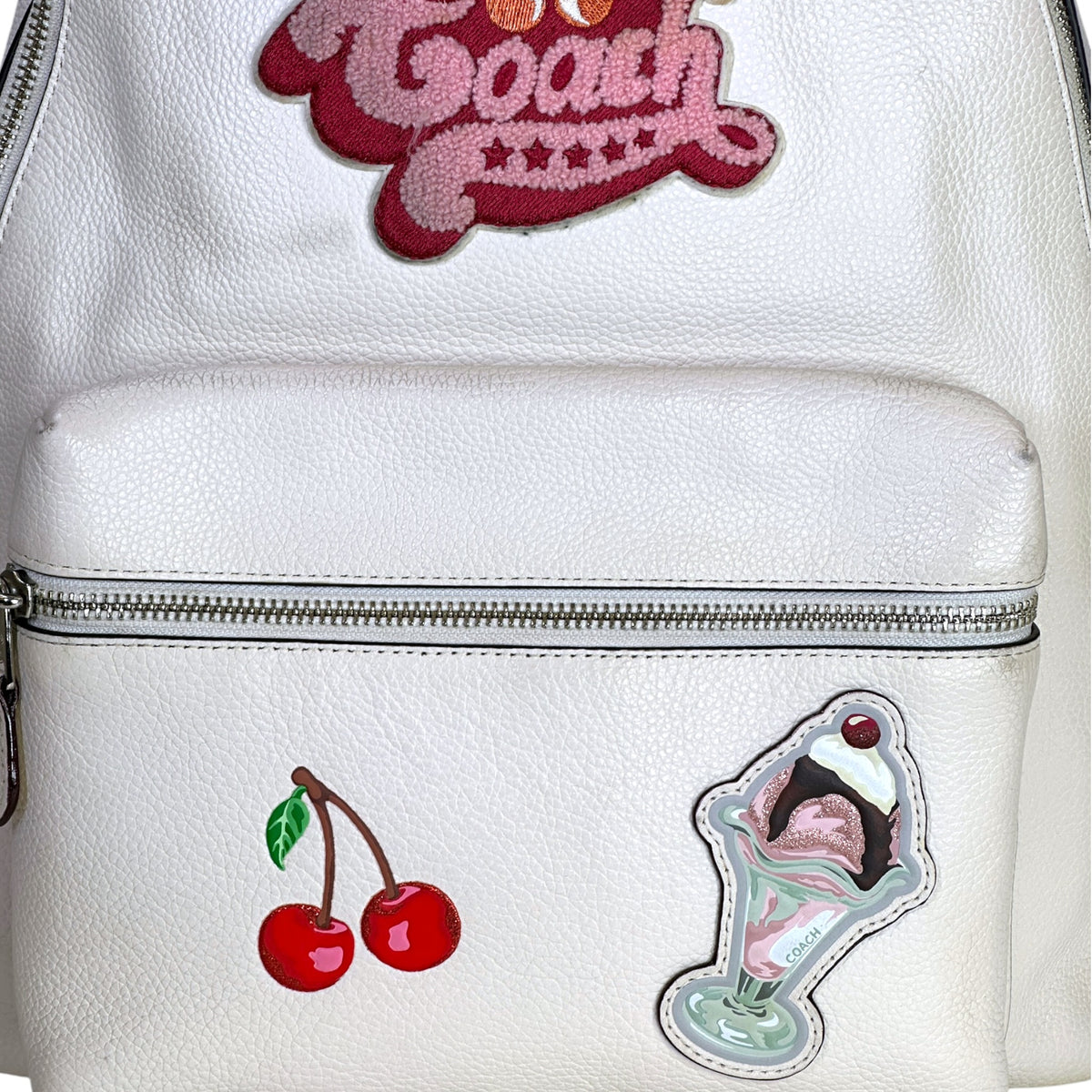 Coach Charlie white leather Backpack