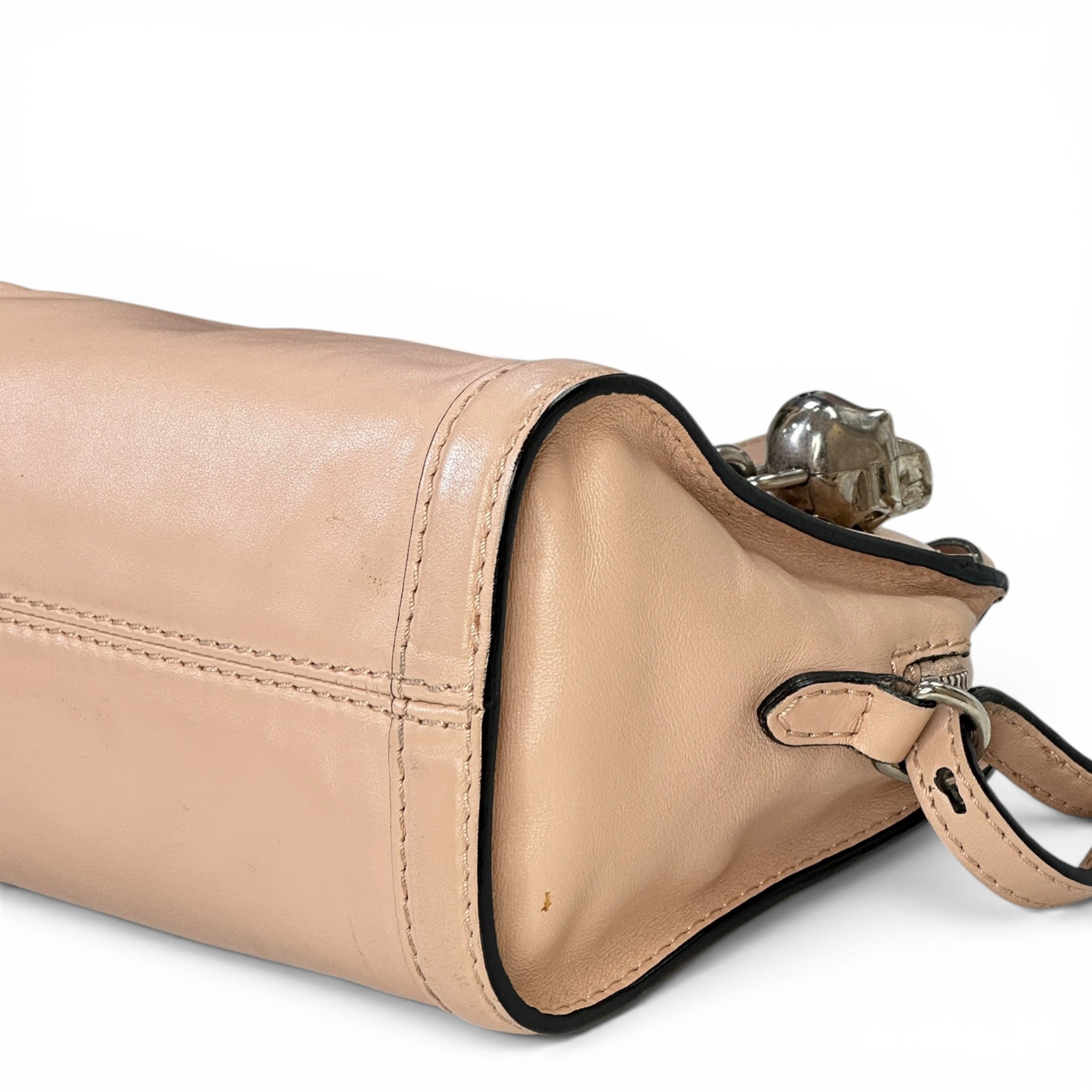 Alexander McQueen Skull Soft Pink Calfskin Leather Handbag