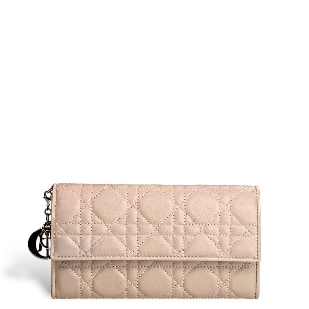 lady dior powder pink lamb skin wallet