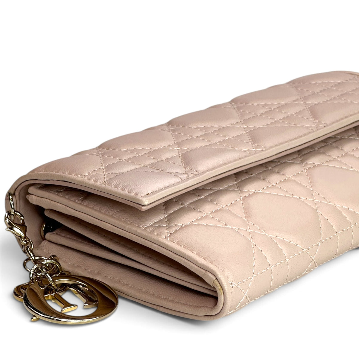 lady dior powder pink lamb skin wallet