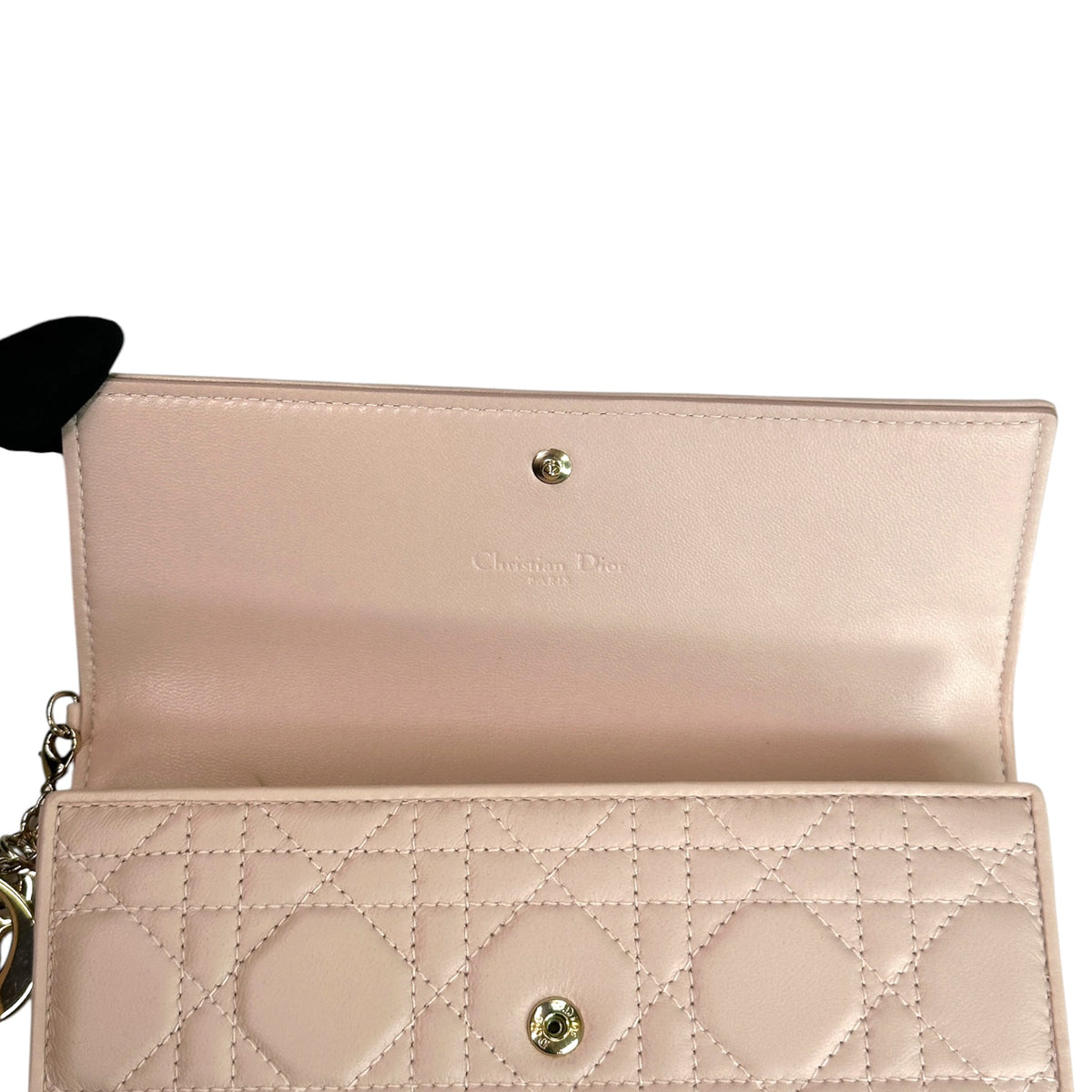 lady dior powder pink lamb skin wallet