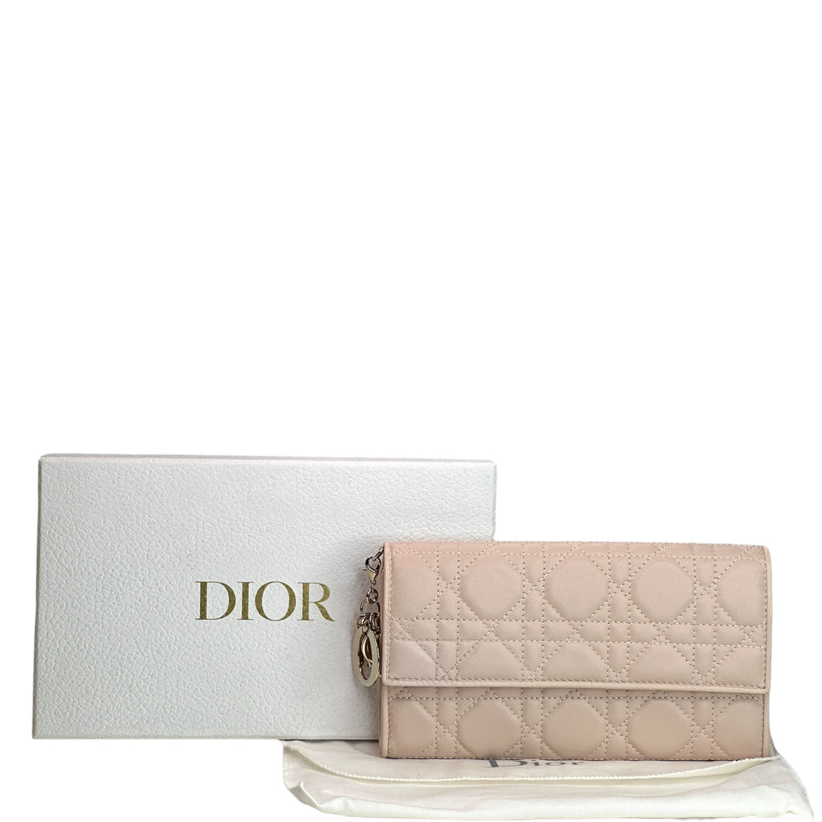 lady dior powder pink lamb skin wallet