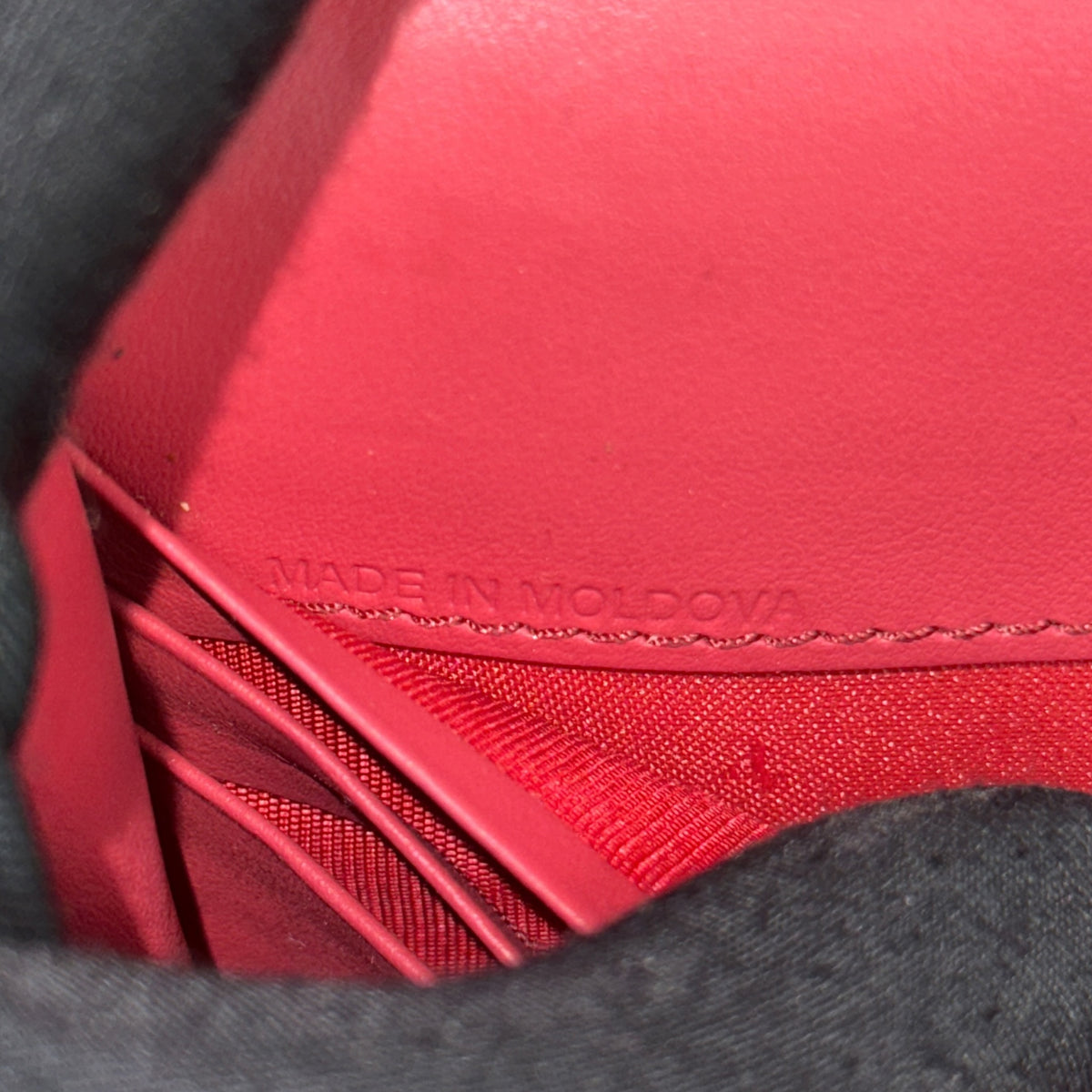 Burberry Haymarket Check Coral Leather Wallet on Chain Bag
