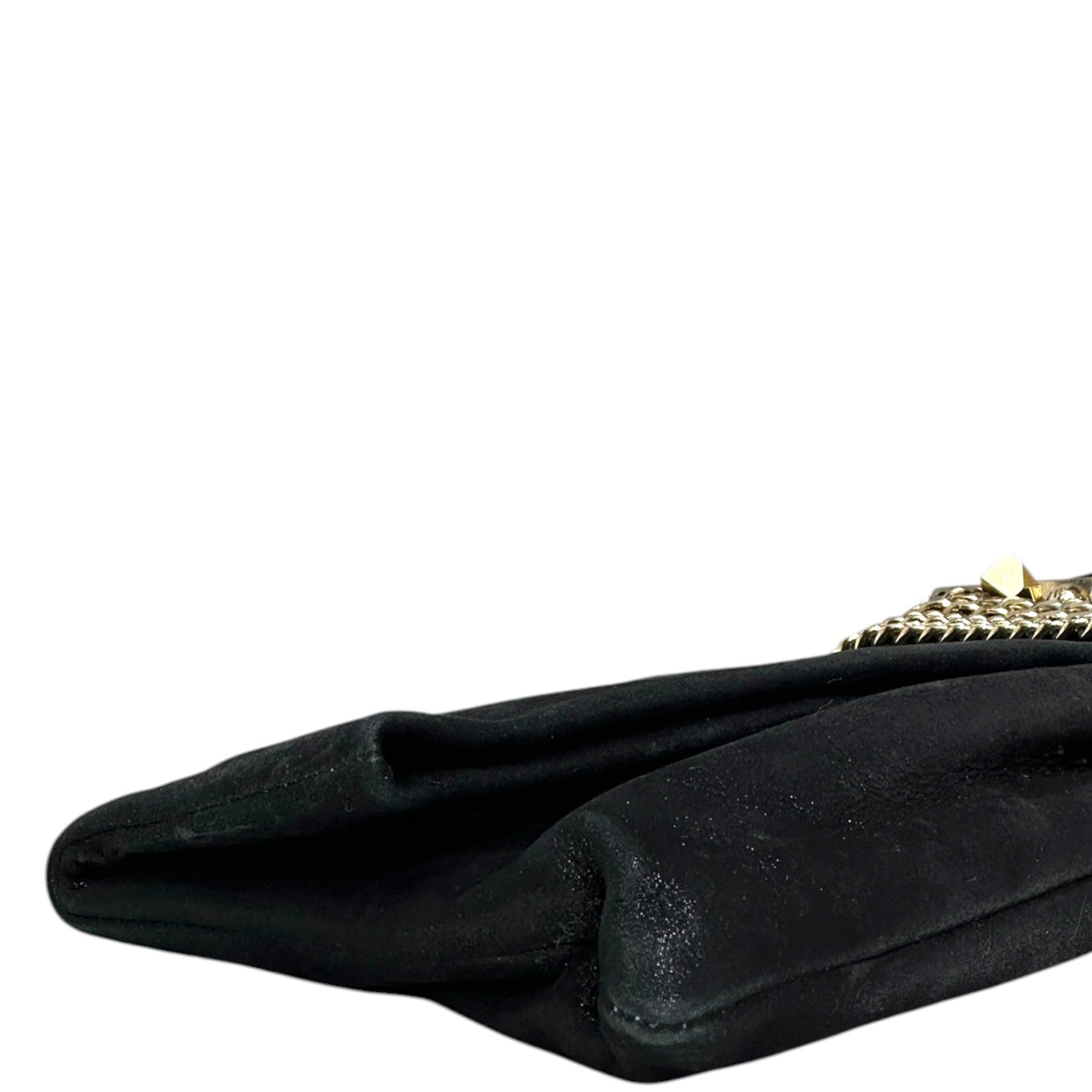 Jimmy Choo Chandra Clutch Black Shimmering Leather