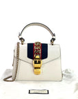 Gucci Sylvie White Leather Bag