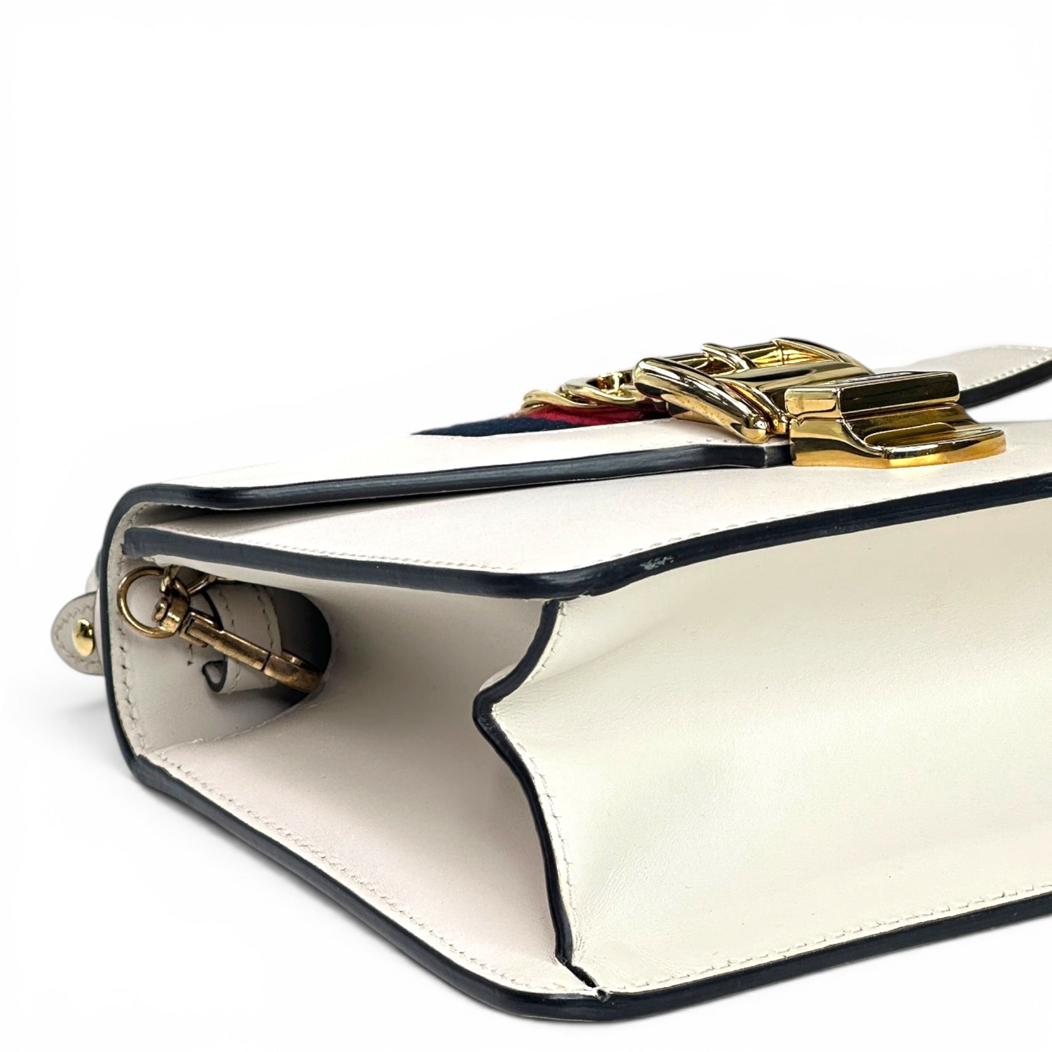 Gucci Sylvie White Leather Bag