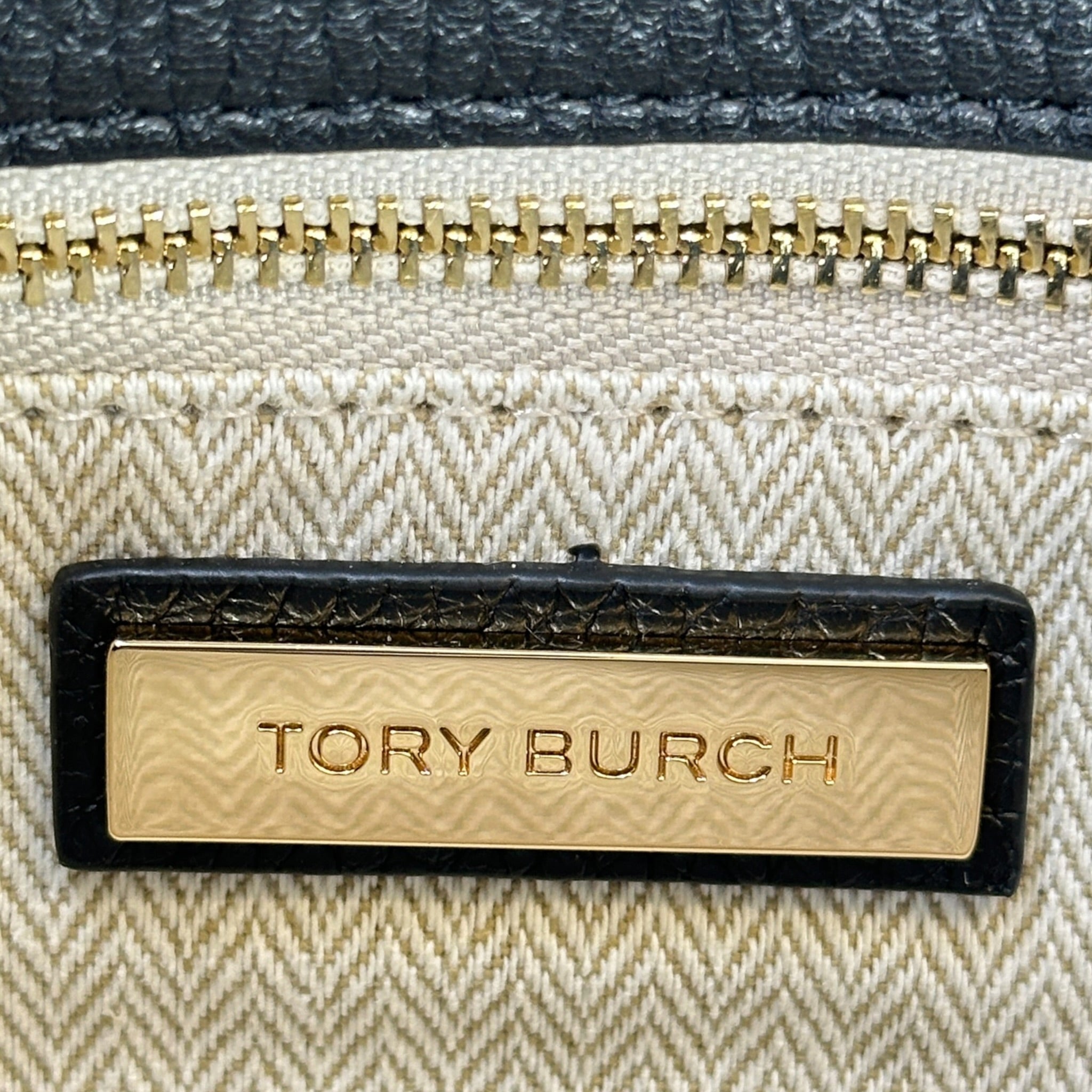 Tory Burch Britten Convertible Black Leather Crossbody