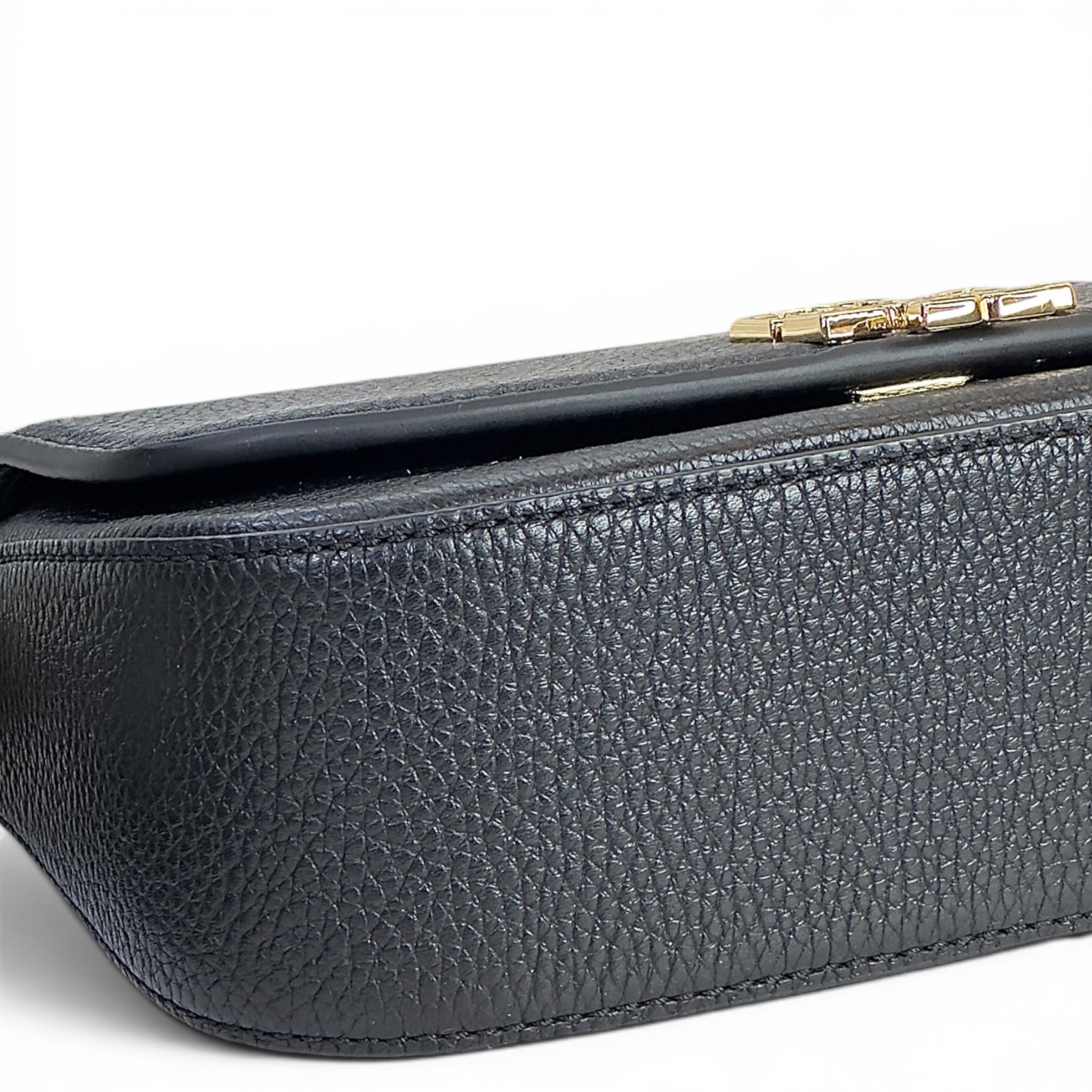 Tory Burch Britten Convertible Black Leather Crossbody