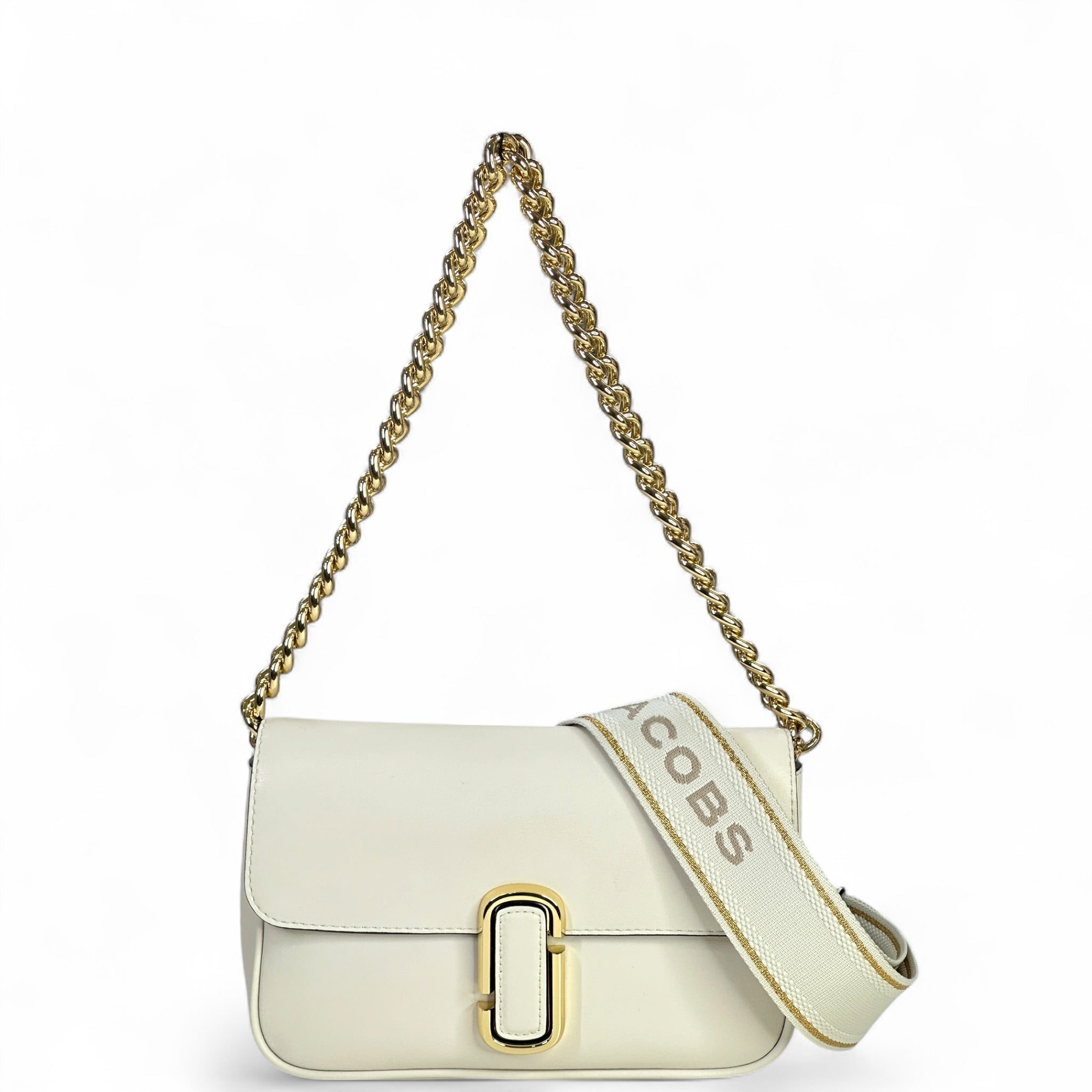 Marc Jacobs The J Marc White Leather Shoulder Bag