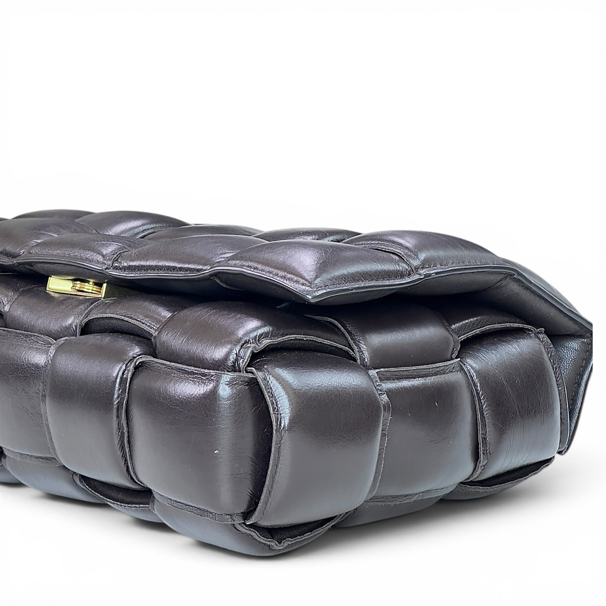 Bottega Veneta Padded Dark Brown Leather Cassette Bag