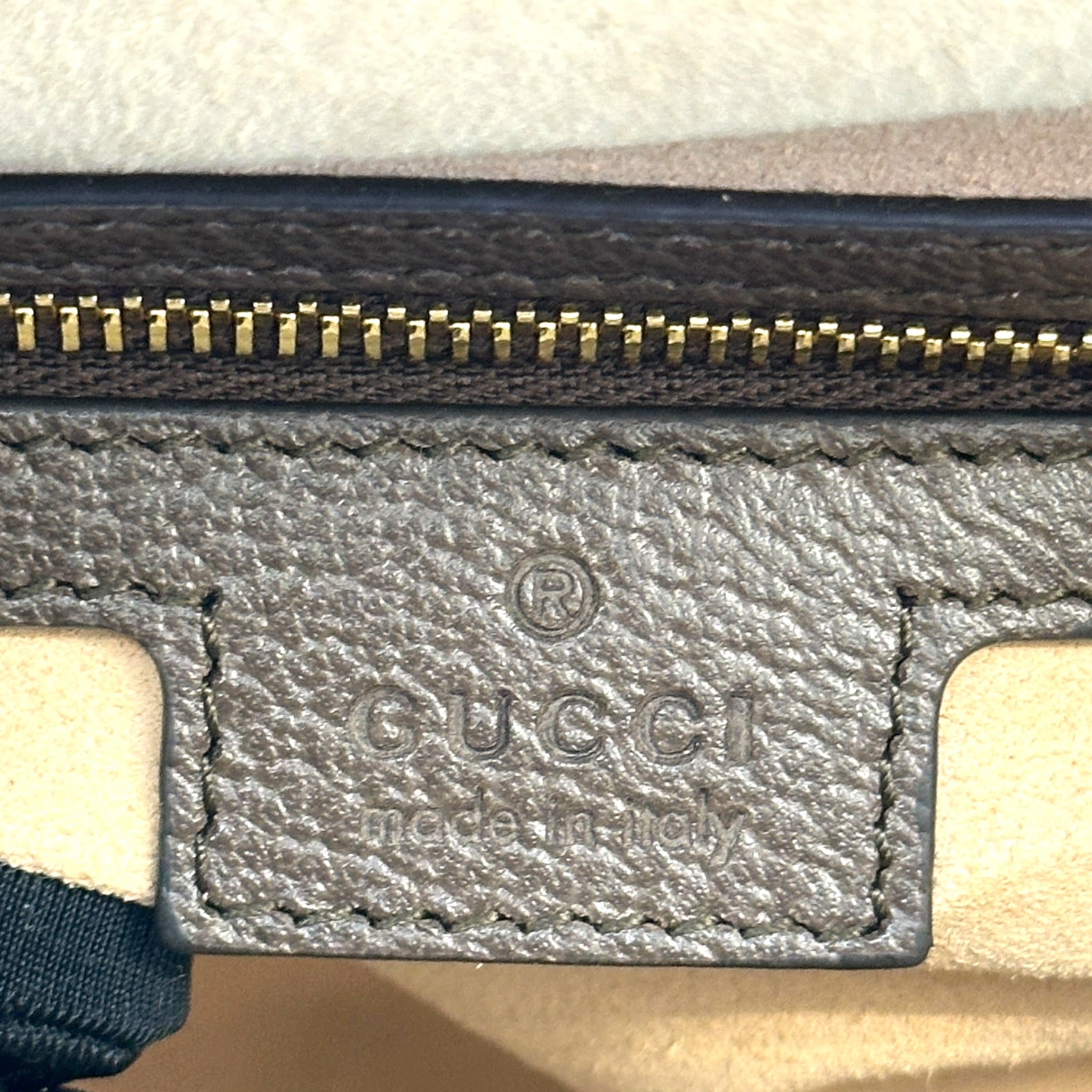 Gucci Ophidia GG Top Handle Bag Large Web Beige GG Supreme Canvas