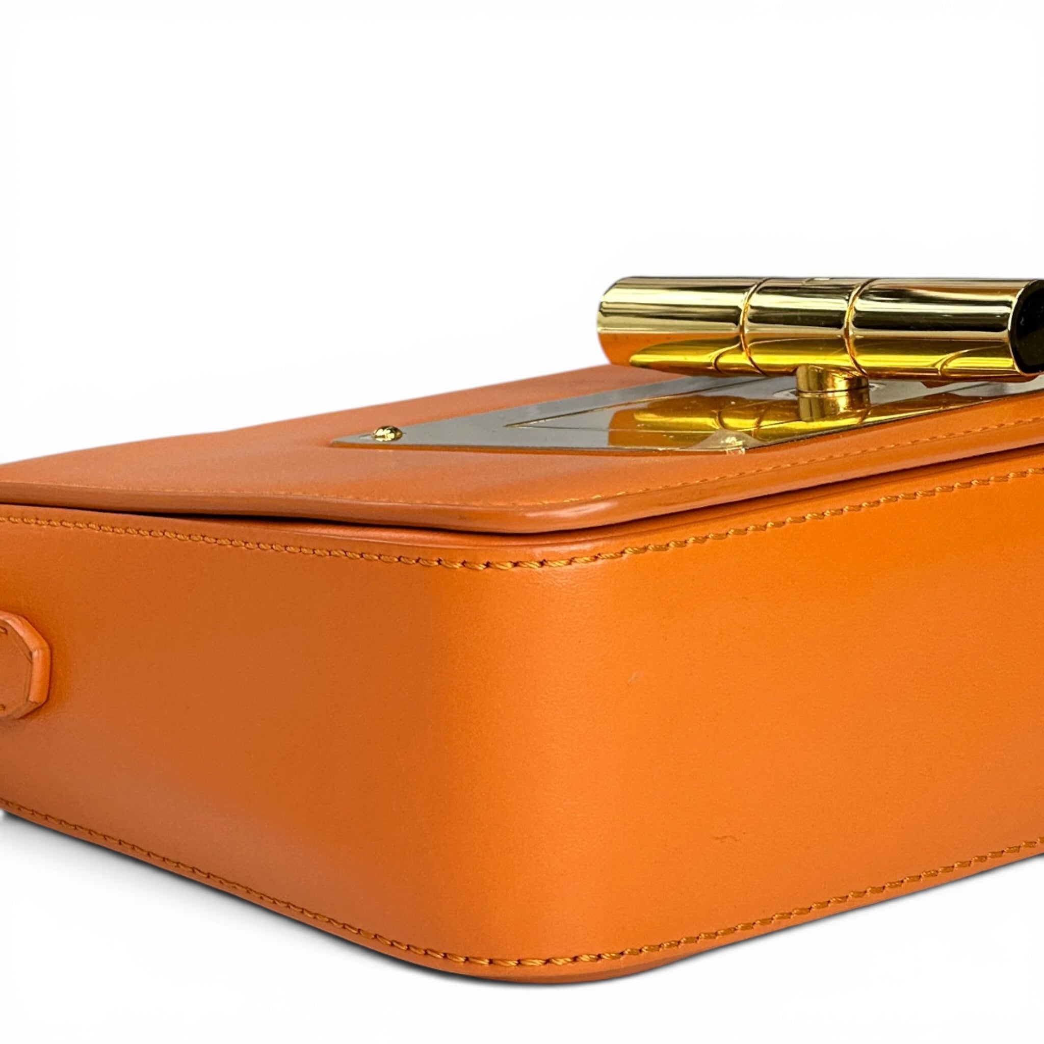 Tom Ford Natalia orange leather shoulder bag