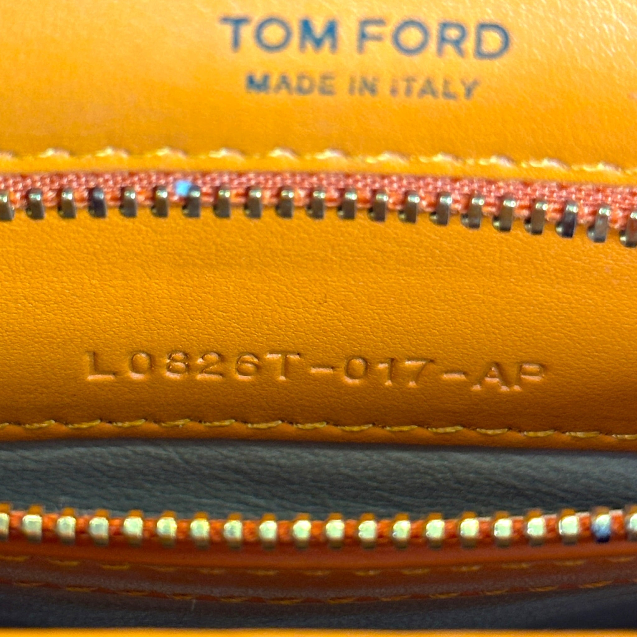 Tom Ford Natalia orange leather shoulder bag