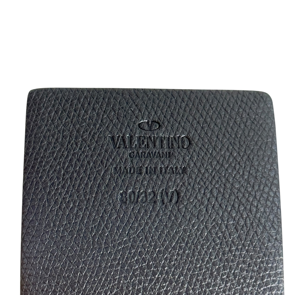 Valentino Garavani V Logo black gold buckle Reversible Belt