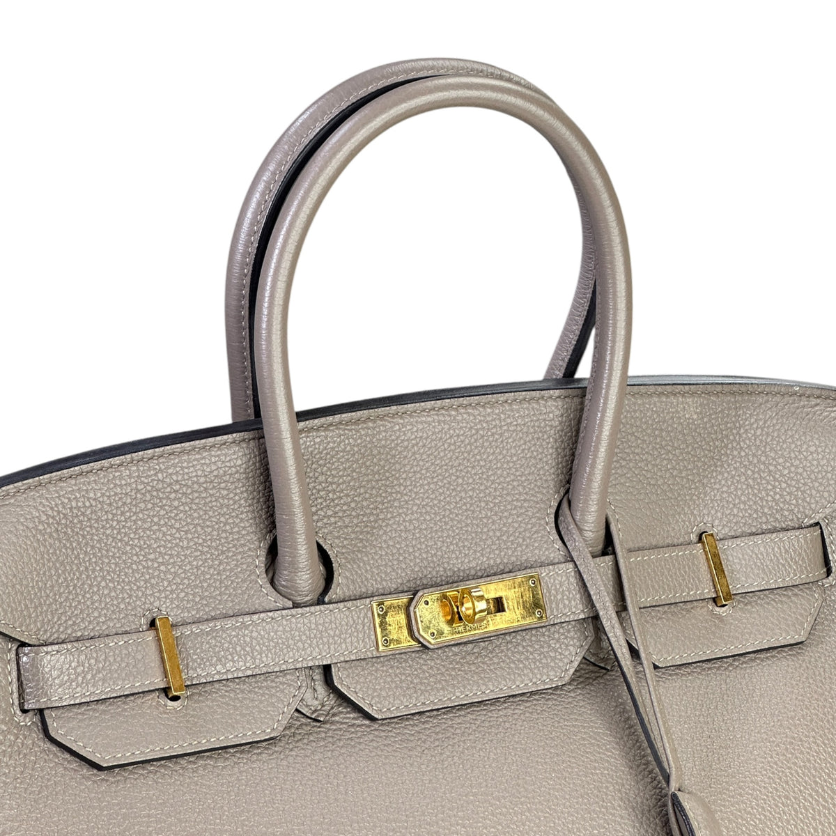 Hermes Birkin 35 Etoupe GHW Togo Leather Bag