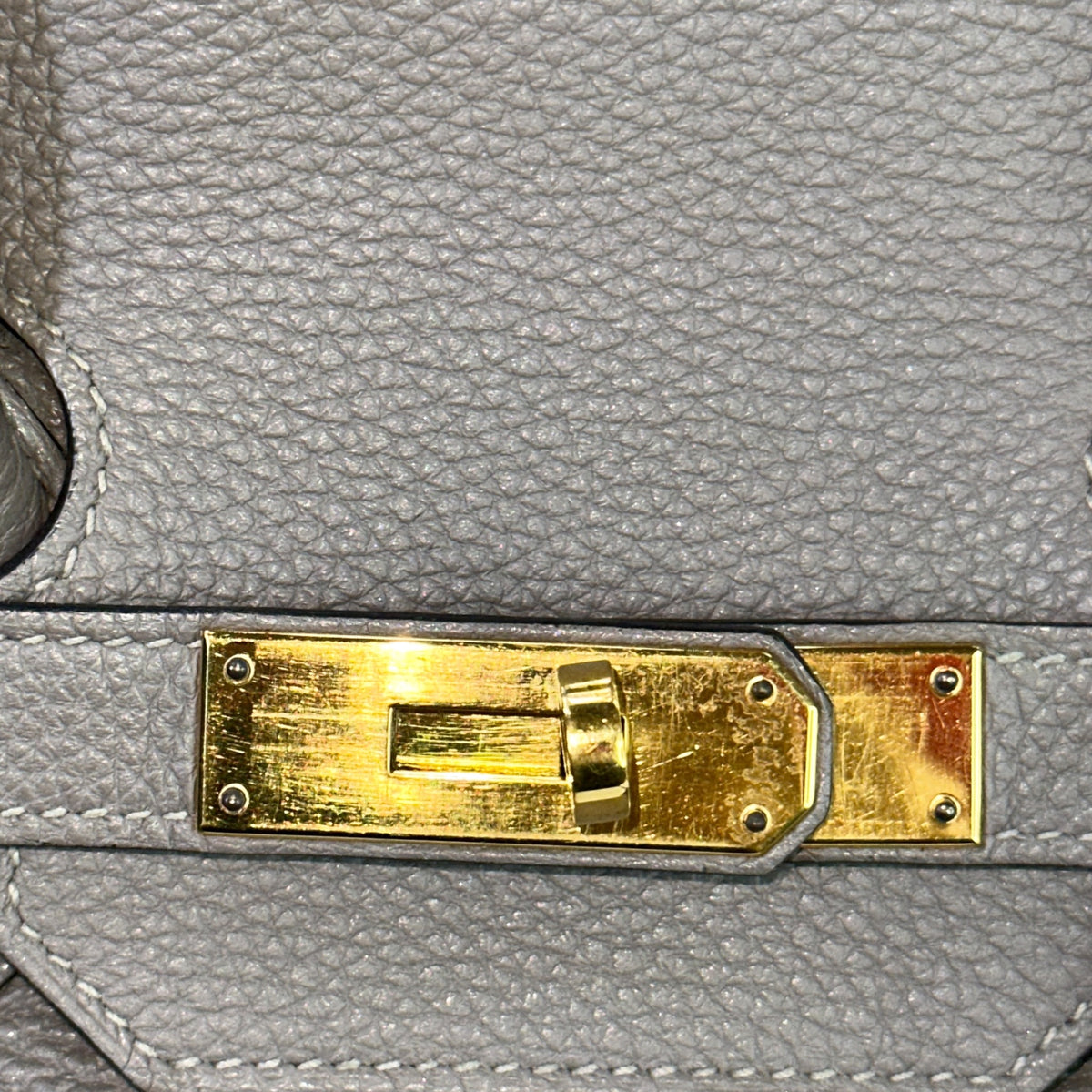 Hermes Birkin 35 Etoupe GHW Togo Leather Bag